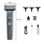 Kemei KM-1258 3in1 Saç Kesim Makinesi ve Sakal Tıraş Seti - Görsel 2