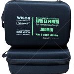 Wison WS-10500 70W 7000 Lümen Şarjlı Profesyonel Avcı El Feneri (Zoomlu Metal Kasa)