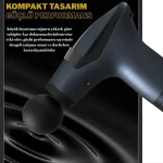 Auhma AMG-29 Şarjlı Profesyonel Kas Rahatlatıcı Masaj Tabancası (3'ü 1 Arada) - Görsel 8