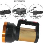 Powerdex PD-4900 10W Solar Güneş Enerjili ve Şarjlı COB LED Projektör El Feneri