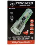 Powerdex PD-8007 10 Watt 1000 Lümen Çelik Kasa Taktik Şarjlı El Feneri - Görsel 4