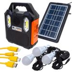 Wison WS-5673 Güneş Enerjili Solar 3 Ampullü Kamp Aydınlatma Sistemi Bluetooth Radyolu