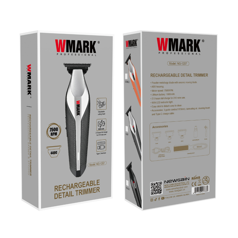 Hbc15e0a1d1d040b48205ccb450b11514B Wmark NG-1207 Profesyonel Saç Sakal Çizim Makinesi (Trimmer) - Görsel 1