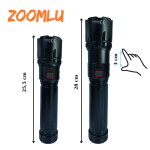 Powerdex PD-15500 60W 6000 Lümen 16.800 mAh Profesyonel Metal Çantalı Zoomlu El Feneri - Görsel 4