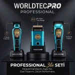 Saç Tıraş Makinesi - Worldtec WT-1996 Mavi – 9700 RPM - Görsel 3