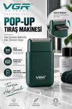 VGR V-390 Profesyonel Folyo Shaver Tıraş Makinesi – Islak Kuru Kullanım, 120 Dakika Çalışma - Görsel 6