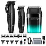 VGR  V-640 S2 & V-308 3'lü Berber Tıraş Makinesi Seti 9000 RPM Clipper Trimmer Metal Shaver - Görsel 3