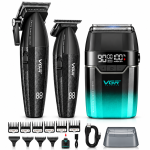 VGR  V-640 S2 & V-308 3'lü Berber Tıraş Makinesi Seti 9000 RPM Clipper Trimmer Metal Shaver