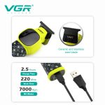 VGR V-185 Profesyonel Saç Sakal Tıraş Makinesi – 6500 RPM Turbo, 220 Dakika Kullanım - Görsel 3