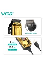 Saç Sakal Tıraş Makinesi Seti Metal Clipper Trimmer Gold | V-138 & V-290 - Görsel 2