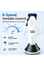 Şarjlı Tıraş Makinesi | V-887C - 9000 RPM 240 Dakika DLC Seramik Bıçak - Beyaz - Görsel 6