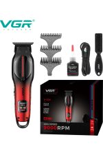V-001 V-226 2'li Berber Seti 9000 RPM DLC Trimmer Saç Clipper Kırmızı - Görsel 5