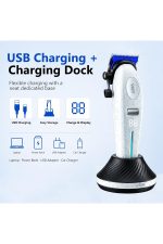 Şarjlı Tıraş Makinesi | V-887C - 9000 RPM 240 Dakika DLC Seramik Bıçak - Beyaz - Görsel 7