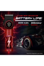 Tıraş Makinesi V-001 & V-378 Profesyonel 9000 RPM Saç Kesme Sinekkaydı Shaver - Clipper Tıraş Seti - Kırmızı - Görsel 2