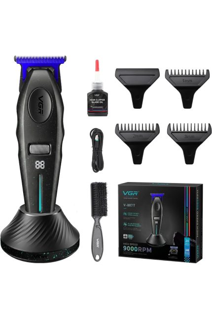 Şarjlı Tıraş Makinesi | V-887T - 9000 RPM 240 Dakika Profesyonel Trimmer - Siyah