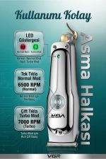 Tıraş Makinesi V-071 & V-346 Tıraş Makinesi - 7000 RPM T-Bıçak Trimmer - Döner Mini Shaver - 2'li Kişisel Bakım Seti - Görsel 8