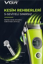 Vücut Tıraş Makinesi 0.5mm & V-880C Saç Kesme Makinesi - Hassas 2'li Bakım Seti - Görsel 4