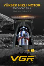 Tıraş Makinesi V-285T & V-359 Tıraş Makinesi - 9000 RPM DLC Trimmer IPX6 Folyo Shaver - 2'li Berber Seti - Görsel 5