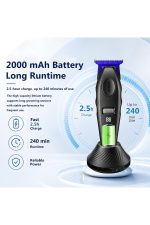 Şarjlı Tıraş Makinesi | V-887T - 9000 RPM 240 Dakika Profesyonel Trimmer - Siyah - Görsel 7
