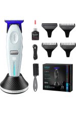 Şarjlı Tıraş Makinesi | V-887T - 9000 RPM 240 Dakika Profesyonel Trimmer - Beyaz