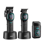 Tıraş Makinesi Seti | V-886 S3 - Profesyonel 3'lü 9000 RPM DLC Seramik Bıçak - Siyah