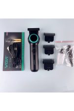 Şarjlı Tıraş Makinesi | V-990 - 8000 RPM Turbo LED Işıklı 200 Dakika - Siyah