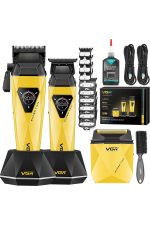 Tıraş Makinesi Seti | V-877 S3 - Profesyonel 3'lü 9000 RPM DLC Bıçak - Sarı
