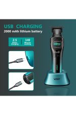 Şarjlı Tıraş Makinesi | V-888T - 8000 RPM BLDC Motor DLC T Bıçak - Yeşil - Görsel 2